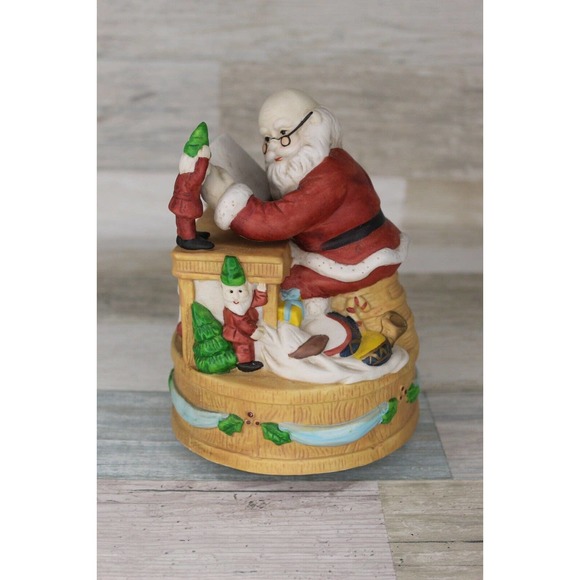 Unbranded Other - Santa Claus Musical Porcelain Bisque Santa Claus is coming to town